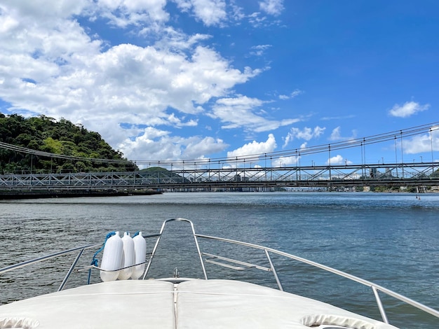 Boat trip along the shores of Santos and Sao Vicente Sao Paulo Brazil