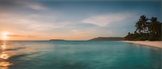 a boat in the water is moving towards the horizon.