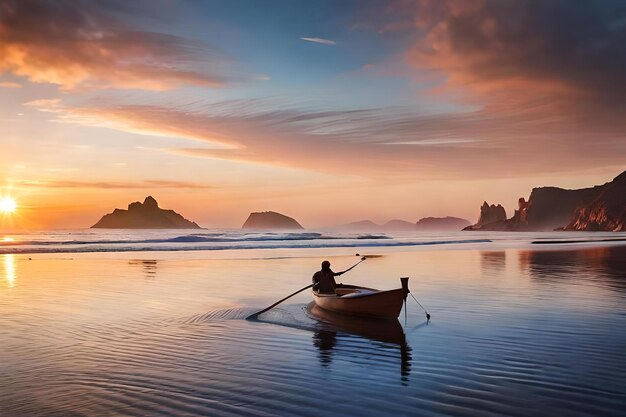 A boat in the water with the rocks in the background