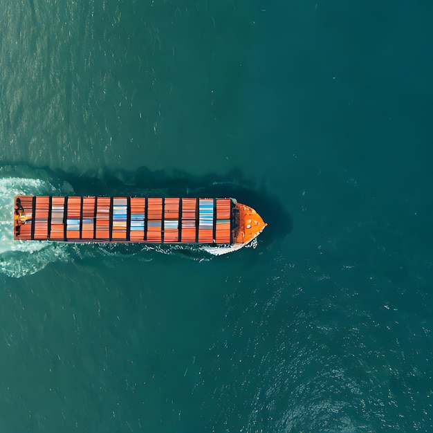 a boat with a red and blue tarp on the side is floating in the water