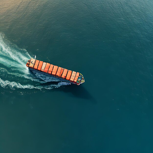 Foto una barca con uno scafo rosso sta viaggiando attraverso l'acqua