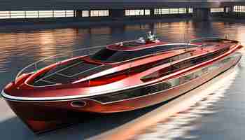 Photo boat of a wonderful transportation with modern plan