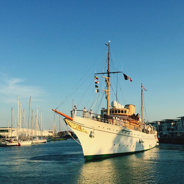 Boats in harbor