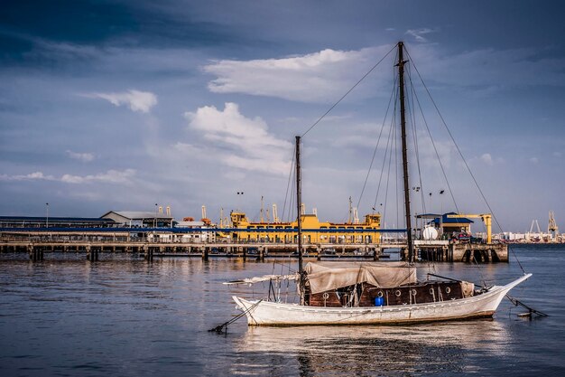 Boats in harbor