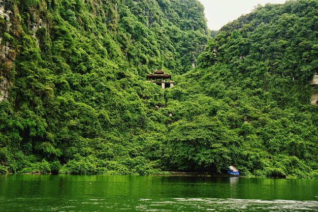 Boats in lake