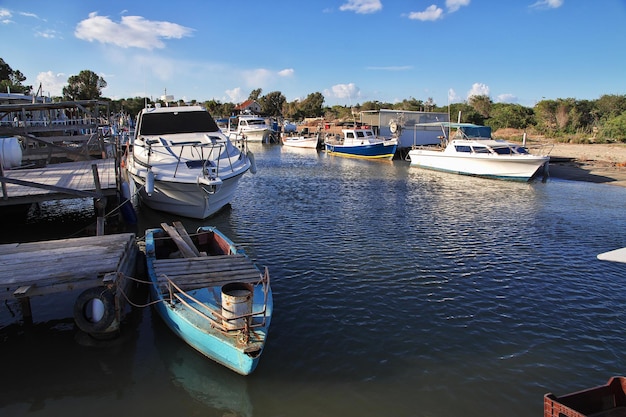 Boats in Potamos village, Cyprus