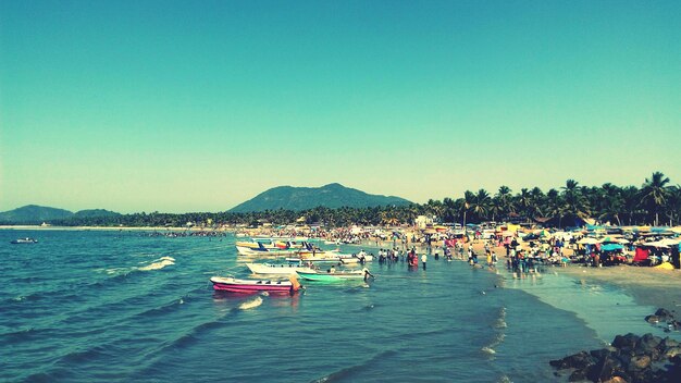 Boats in sea