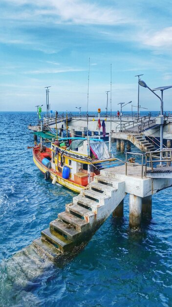 Boats in sea