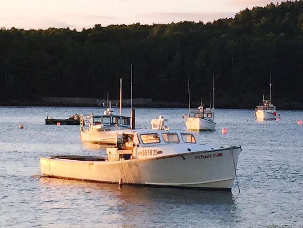 Photo boats in sea