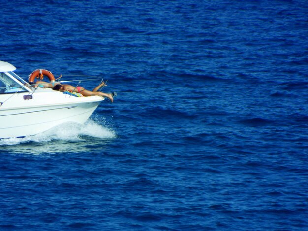 Boats in sea