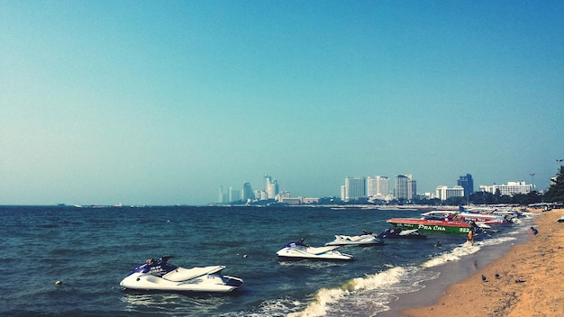 Boats in sea