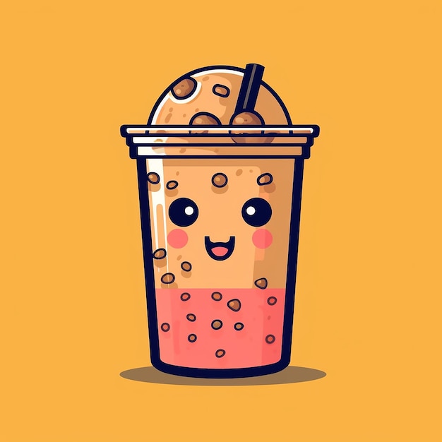 Boba Tea Delight Vector Icons Stickers and Cute Cartoon Designs