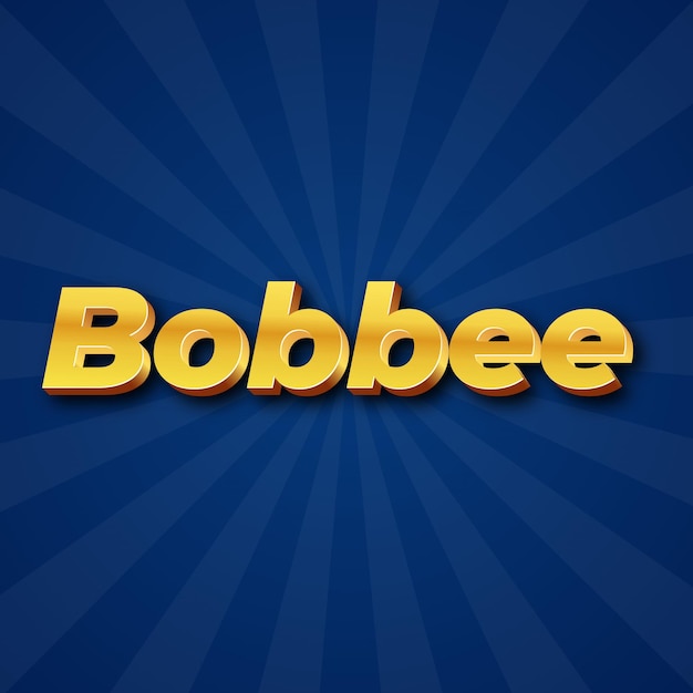 Bobbee テキスト効果ゴールド JPG 魅力的な背景カード写真紙吹雪