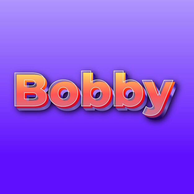 BobbyTextエフェクトJPGグラデーション紫色の背景カード写真