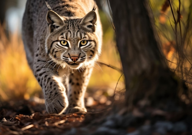 Photo the bobcat also known as the red lynx