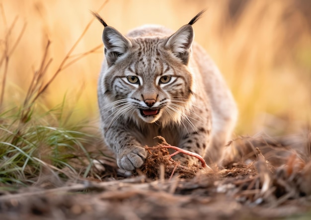 Photo the bobcat also known as the red lynx