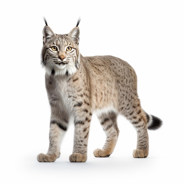 bobcat on white background