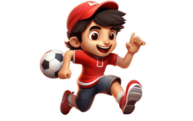 BoBoiBoy playing a football