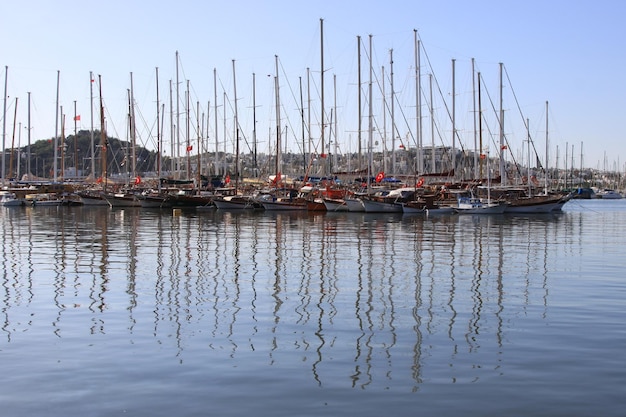 Mugla 터키에서 Bodrum 마리나