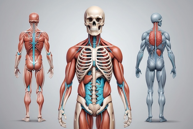 Body anatomy concept illustration