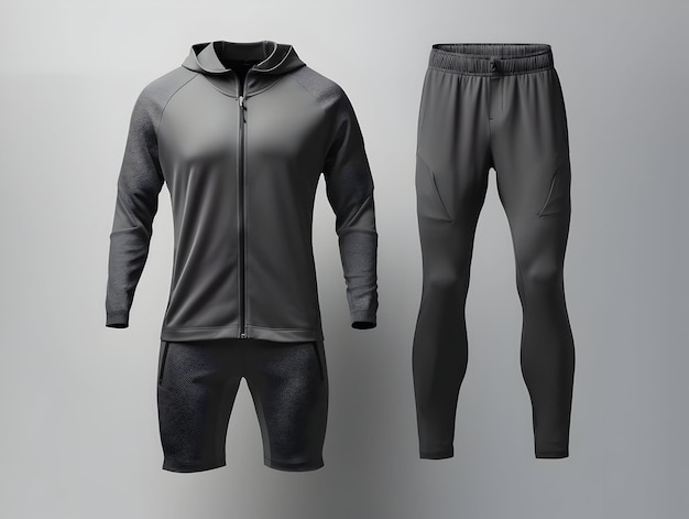 Photo body builder man fitness suit mockup 3d man fitness suit mockup male gym and sport suit mockup
