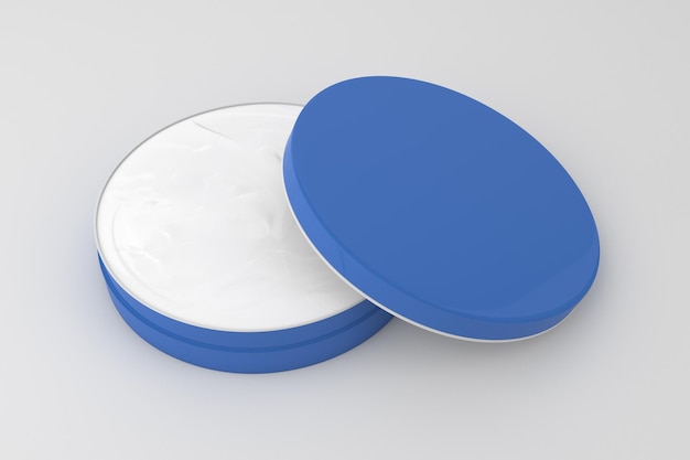 body cream top side isolated in white background