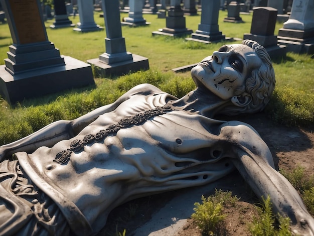 Foto corpo nel cimitero di surya heat