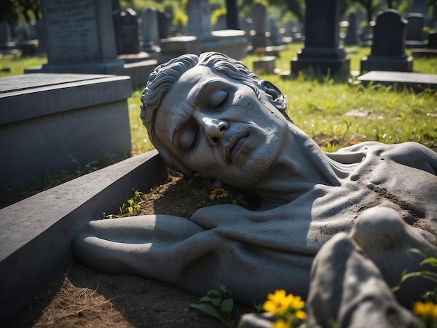 Foto corpo nel cimitero di surya heat