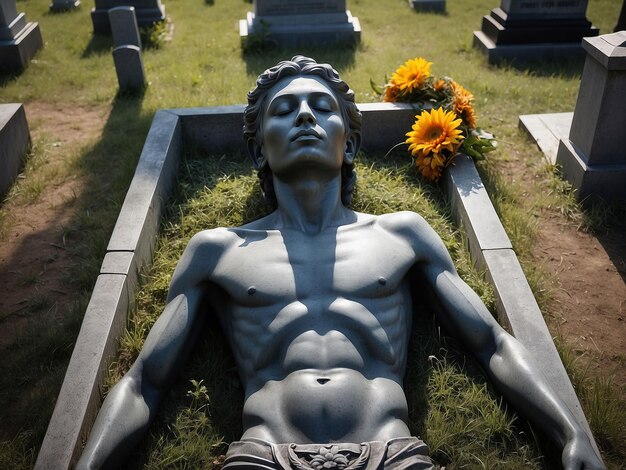 Foto corpo nel cimitero di surya heat