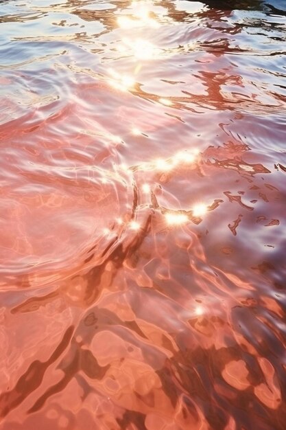 Foto un corpo d'acqua su cui splende il sole