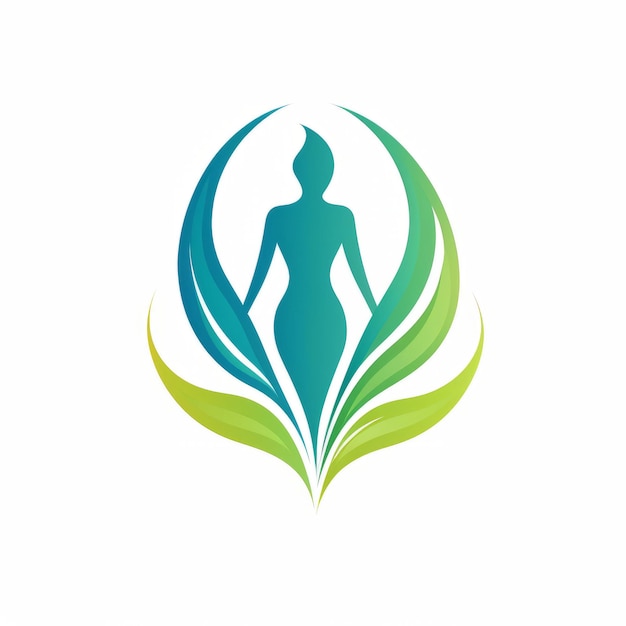 Photo body and wellness woman logo design