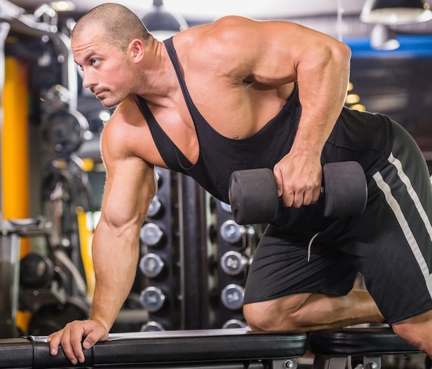 Bodybuilder at gym