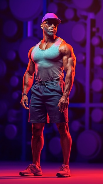 bodybuilder HD 8K wallpaper Stock Photographic Image