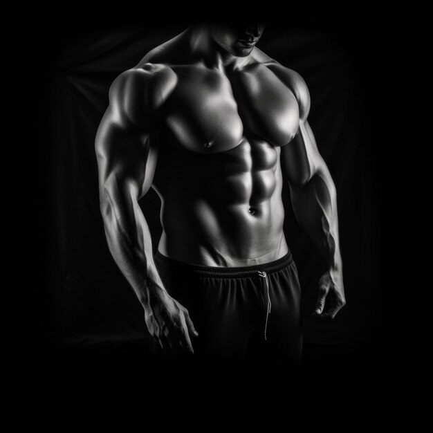 Photo bodybuilding and fitness background