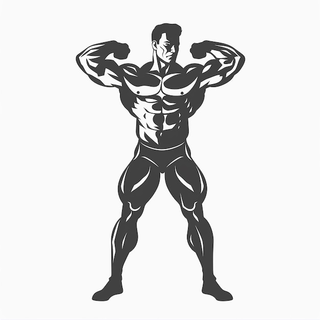 Photo a bodybuilding logo