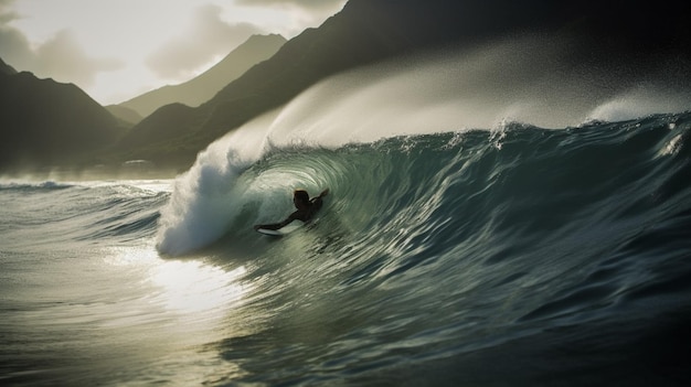 A bodysurfing adventure in the waves