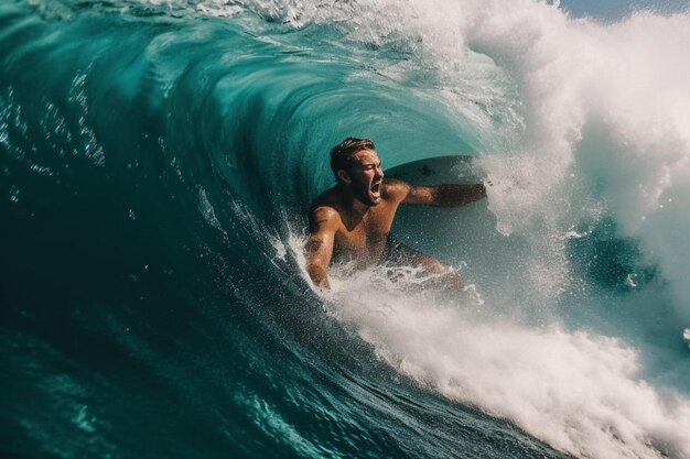 A bodysurfing adventure in the waves