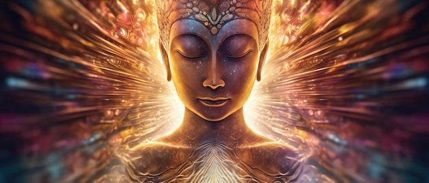 Boeddha thema abstracte spirituele achtergrond