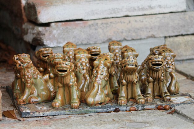 Foto boeddhabeeld in de tempel