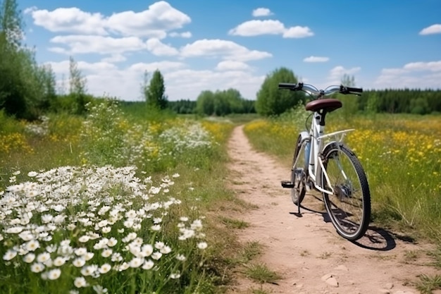 Boeiend lente- en zomerlandschap Generatieve Ai