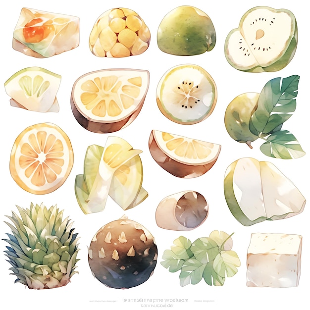 Boeiende aquarelfruittekeningen voor een speelse en kleurrijke ervaring