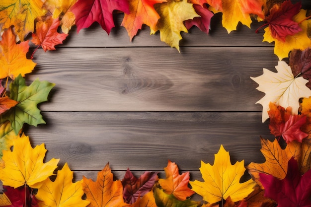 Boeiende herfstkloofbladeren omhelzen het frame in een kleurrijke tentoonstelling ar 32