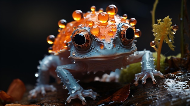 Boeiende macrofotografie Close-up van een kikker