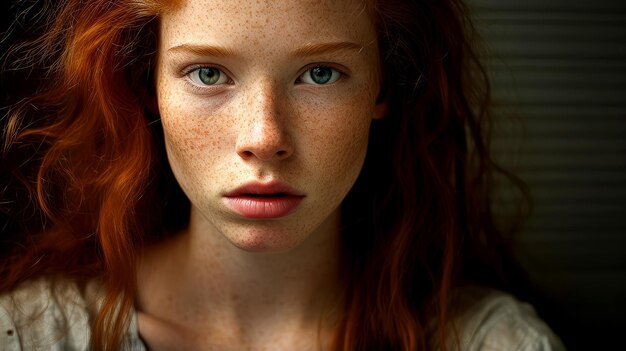 Foto boeiende schoonheid close-up van een vrouw met stralende huid en verleidelijke kenmerken