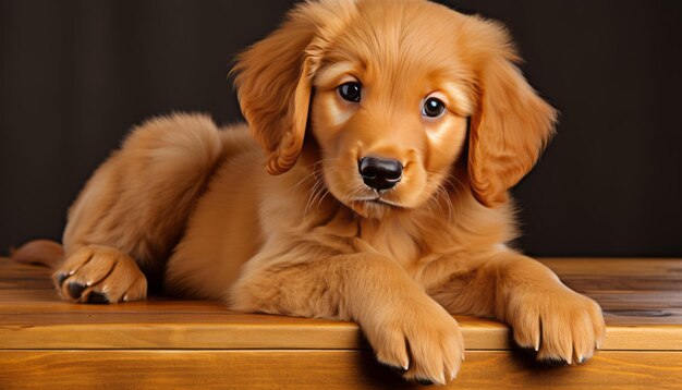 Foto boeiende studiofoto van een onweerstaanbaar schattige hond op een geïsoleerde vaste achtergrond