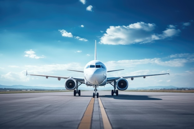 Photo a boeing passenger plane stands on the runway at the airport air passenger transportation