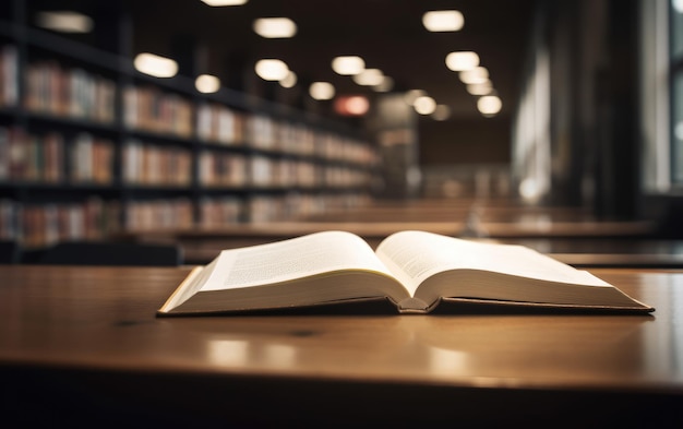Boek in bibliotheek met open leerboek Generatieve AI