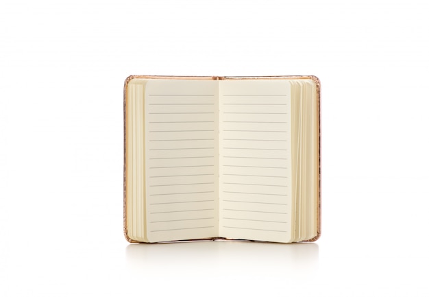 Boek of notebook op witte achtergrond