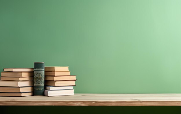 Boeken op een houten tafel.