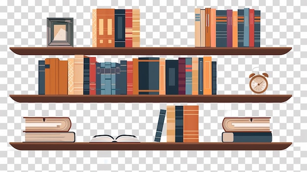 boeken op een plank met een boekenkast